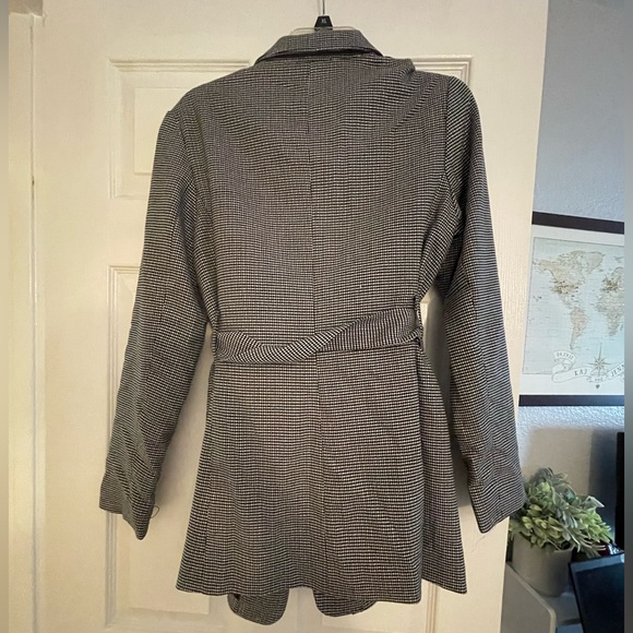 Nine West Black and Gray Print Coat - Picture 4 of 8